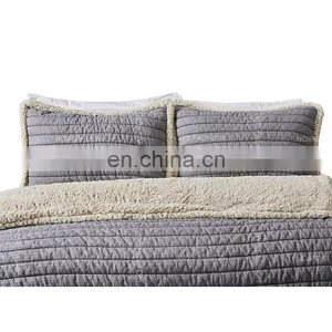 Sherpa Polyester Blended Embroidery Bedding Sets Quilt Cover Set thumbnail-4