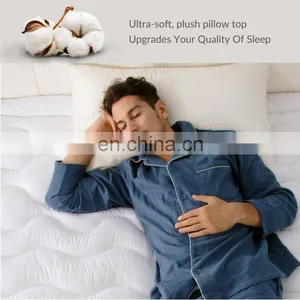Premium Healthy Smooth Waterproof 500GSM Thicker Bed Bug Hotel Topper Mattress Pads thumbnail-5