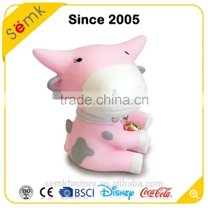 Gifts for Kids Pvc Material Cow Shape Pink Personalized Desk Table Pen Holder thumbnail-1