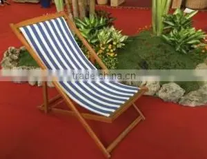 NEW MODEL - Acacia Wood Beach Chair - Beach Furniture - Textile Chair thumbnail-3