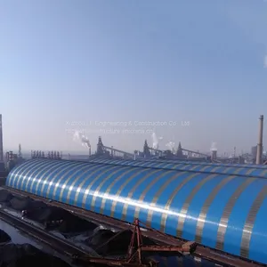 Factory Price Thermal Power Plant Design Construction Building Dome Steel Coal Storage Shed thumbnail-2