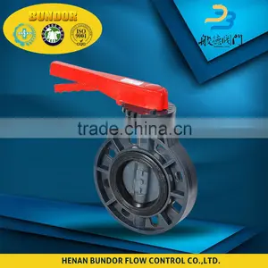 Manual Upvc Wafer Butterfly Valve Dn150 thumbnail-1