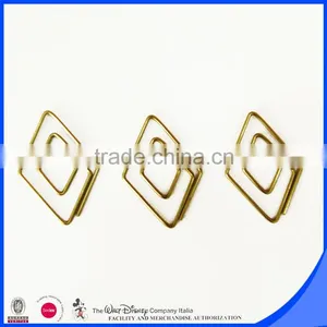 Gold Color PET Wire Geometry Shape Paper Clip Blister Backer Card Package thumbnail-1