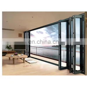 High Quality Product Warranty Soundproof Aluminum Glass Windows Shades Security Folding Window thumbnail-1