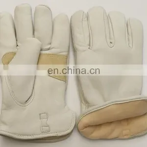 No Lining Short Wing Thumb Grain Cow Leather Welder Gloves thumbnail-2