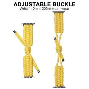 New Braided Nylon Strap For Apple Watch Band Outdoor Umbrella Cord Braided Strap For IWatch Series Strap Wristband thumbnail-5
