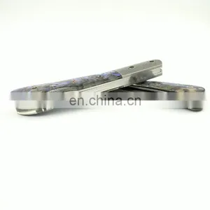 Handmade Exquisite Shell Handle Backlock Damascus Folding Gift Knife thumbnail-5
