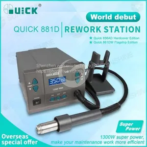 Quick 881D 2 IN 1 1300W Lead-Free Hot Air Gun Rework Station for Phone BGA Repair thumbnail-1