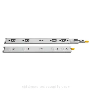 H51 90kgs Load Capacity Heavy Duty Full Extension Ball Bearing Side Mount Drawer Slide Sliding Rails Cabinet Runners With Locking thumbnail-1