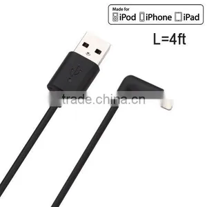 MFi Certified 90 Degree Right Angle Charge & Sync 8pin Charger Cable (1 Meter/3.3 Ft) thumbnail-4