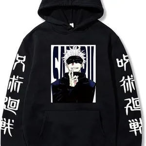 Satoru Gojo Itadori Yuji Nobara Unisex Tops Harajuku Anime Unisex Hoodie Pullovers thumbnail-1
