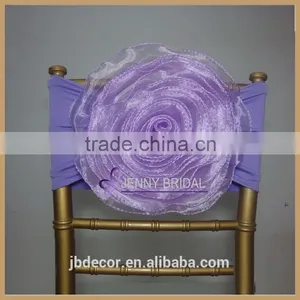C116(2) From China Factory Custom Green Color Elastic Chair Sash With Band thumbnail-6