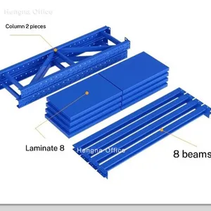 Eco-friendly Storage Rack HN-SH234 for School and Hospital, Odorless Powder Coated, Snap-in Structure for Easy Installation, China Factory Direct thumbnail-3