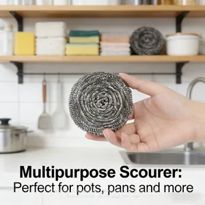 Wholesale Stainless Steel Scourer Kitchen Clean Steel Scourer Ball thumbnail-1