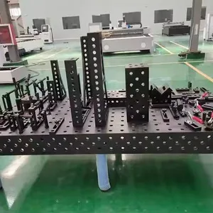 Gray Cast Iron Mechanical Arm Welding Platform, Steel Parts With High Wear Resistance, High Precision, Large Quantity in Stock, Junyuan thumbnail-3