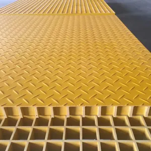 FRP/GRP Fiberglass Grating, Anti-Slip & Corrosion Resistant for Walkways, Platforms & Drainage Covers thumbnail-2