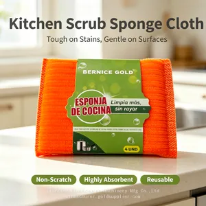 4Pcs Multi-Color Reusable Sponges Kitchen Cleaning Sponges for Daily Dishwashing thumbnail-2