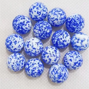 14mm and 16mm White and Black Porcelain Glass Marbles Are Used for Decorating the Game Console Fish Tank. thumbnail-3