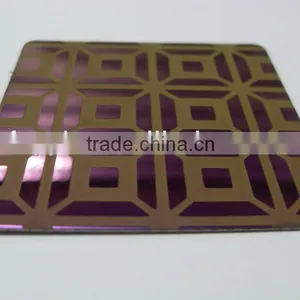 High-quality Mirror Surface Etching 304 Colored Stainless Steel Sheet thumbnail-1