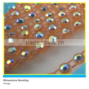 Plastic Rhinestone Trimming Sew on Ss6 2mm Crystal Apple Green Banding 1x200 Pcs 10 Yards thumbnail-5
