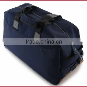 Fashion Cotton Fabric Travel Duffle Bag Nubuck Leather MOQ 500 Pieces From Bag Factory China thumbnail-5