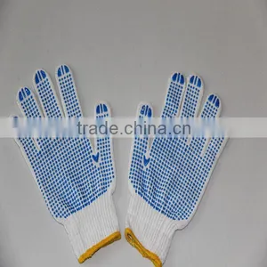 40-75g 10gauge Computer Machine PVC Dotted Gloves for Construction Use thumbnail-1