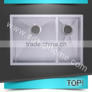 TH-RA2920BL Stainless Steel Handmade Sink With CUPC Square Corner Double Bowls Undermount Sink Kitchen Sink thumbnail-1