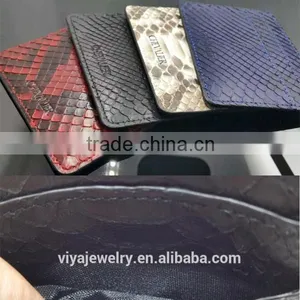 2016 New Custom Luxury Python Skin Wallet Men's Card Holder Genuine Leather Wallet Water Proof thumbnail-1