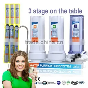 3-Stage Counter Top Filtration System Home Water Filter Purifier thumbnail-1