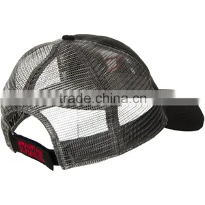 Wholesale Promotional Custom 100 Polyester 6 Panel Cheap Flat Brim Mesh Distressed Embroidery Patch Trucker Cap thumbnail-5