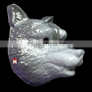 Silver Dog Head Animal Party Mask thumbnail-4