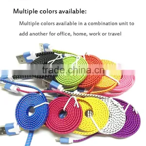 OEM ODM Braid Rohs 24awg Flat Micro Phone Charger USB Cable thumbnail-6