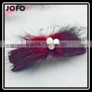 2015 New Fashion Luxury Hair Accesory Fur Hair Pins for Women thumbnail-1