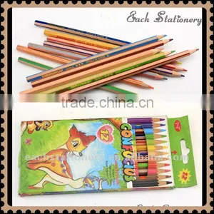 12pcs 7inchHB Stripe Color Pencil in Color Box Case Set thumbnail-1