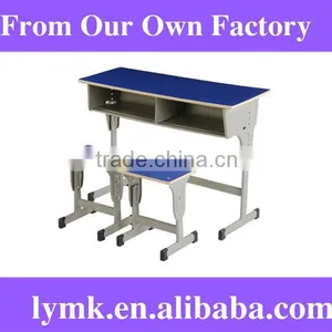 2 Person Used Factory for Sale Kids Study Table Chair thumbnail-1