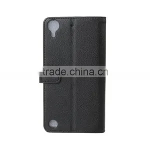 MMT Litchi Grain Wallet Leather Flip Case for HTC 530 Holder Leather Case With Card Slot for HTC 530 thumbnail-1