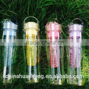 740ml PC Clear Water Bottle With Fruit Infuser thumbnail-2