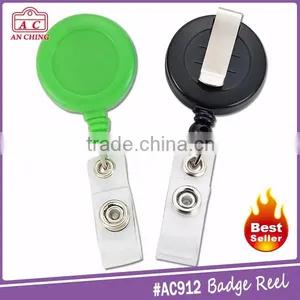 Retractable Badge Steel or Nylon Cord Reel With Swivel Clip Clip thumbnail-5