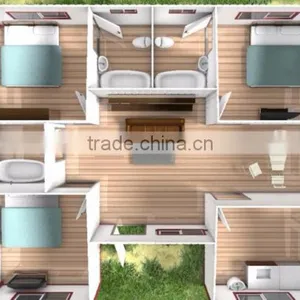 Low Cost Hot Galvanized Steel Prefab House Three Bedroom Home Plans With Fast Assembly Supplier's Choice thumbnail-2