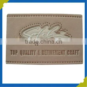 Custom PU Embossed Leather Label Leather Garment Jeans Labels thumbnail-3
