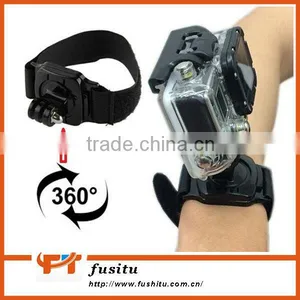 360 Degree Swivel Arm/ Wrist Strap Mount Waterproof Case Strap for Gopro Hero2 3 3+ 4 thumbnail-1
