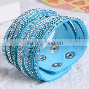 2016 Hot Custom Good Quality Fashional Multistory Leather Bracelet thumbnail-6