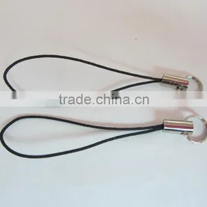 Fashionable 60mm Black Cellphone Strap With Small Ring For Wholesale thumbnail-1