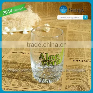 OEM Logo Glass Tumebler Special Shape Bottom Soda Mini Glass Cup Small Volume Soda Glass Tumbler Cup thumbnail-1