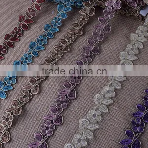 Many Colors Metallic Cord Handmade Embroidery New Design Lace thumbnail-1