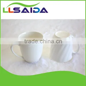 Big Space for Logo Printing 200ml Ceramic Mug Saida White Blank Ceramic Mug thumbnail-3