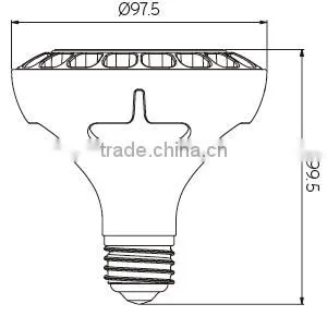LG LED Lamp PAR30 14.4W 700lm E27 40000hrs Dimmable P1427E40T3B thumbnail-1