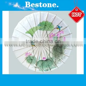 Bamboo Paper Umbrella Chinese Classical Traditional Painting Parasol thumbnail-1