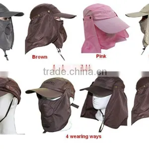 Removable Flap Cap Sun Shield and Mask Perfect for Fishing Hiking Garden Work Outdoor Activities thumbnail-1