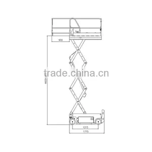 Four-wheel Scissor Lift With Low Price thumbnail-3